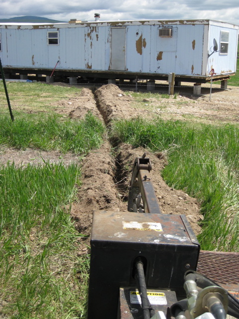 trenching the propane line