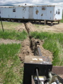 trenching the propane line